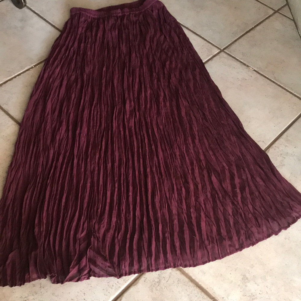 Plum maroon long skirt